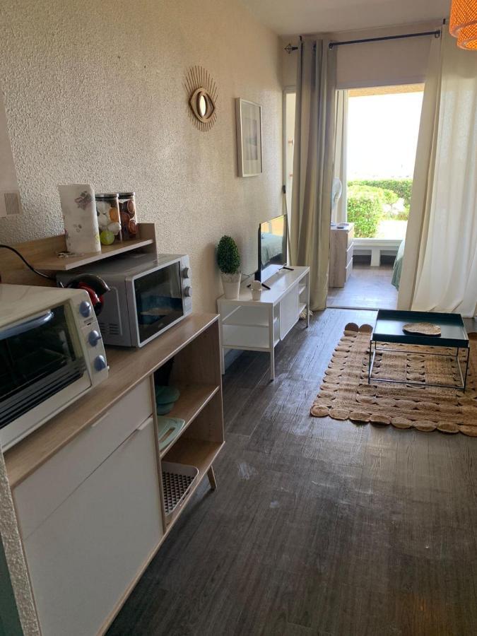 Studio cabine fermée - Vue et accès direct mer Le Barcarès Exterior foto